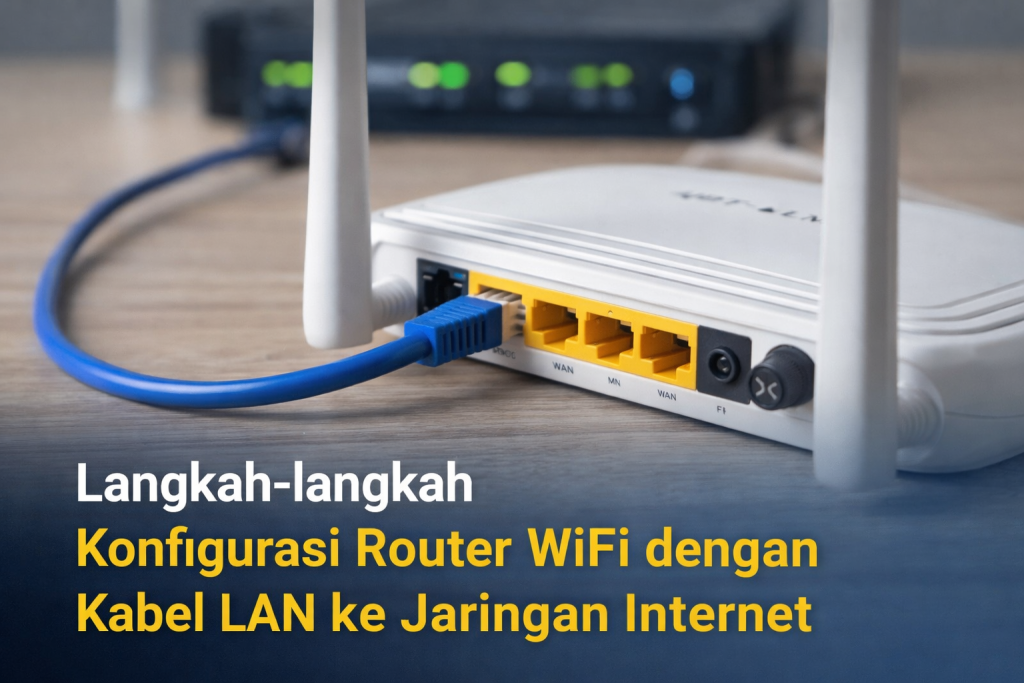 Langkah-langkah Konfigurasi Router WiFi dengan Kabel LAN ke Jaringan Internet (M Affani Yusuf - 4119064) chatgpt image jan 22, 2026, 12 33 26 pm